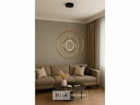 Led hanglamp - 5831/4 - 45w - goud - in hoogte verstelbaar - rechthoekig design - afbeelding 2 van  4