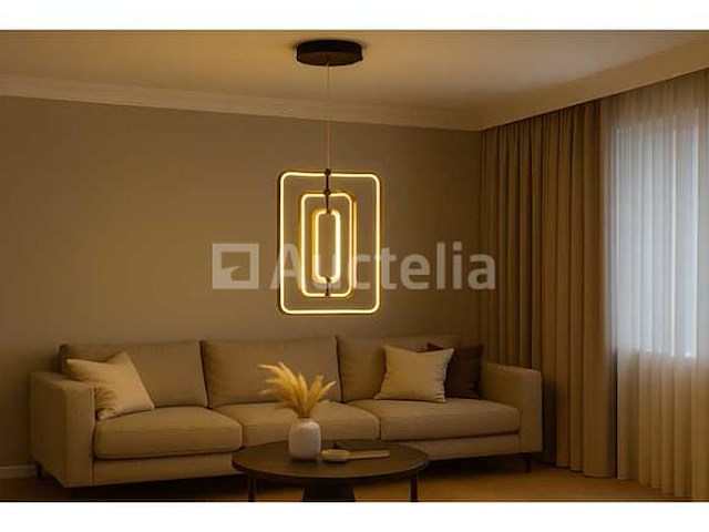 Led hanglamp - 5835/3 - 45w - goud - in hoogte verstelbaar - rechthoekig ontwerp - afbeelding 1 van  3