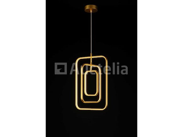 Led hanglamp - 5835/3 - 45w - goud - in hoogte verstelbaar - rechthoekig ontwerp - afbeelding 3 van  3