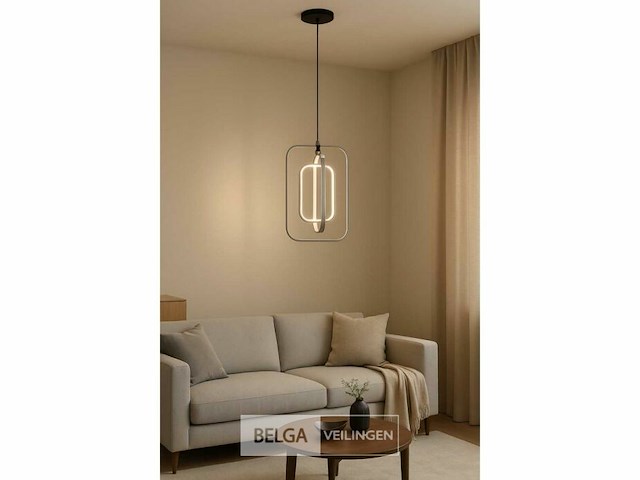Led hanglamp - 5835/3 - 45w - zilver - in hoogte verstelbaar - rechthoekig design - afbeelding 2 van  4