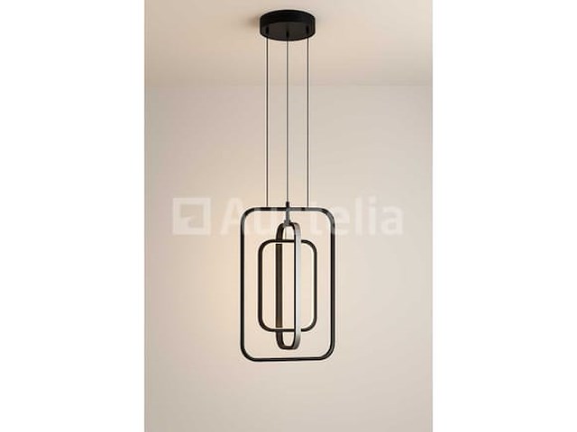Led hanglamp - 5835/3 - 45w - zwart - in hoogte verstelbaar - rechthoekig design - afbeelding 3 van  3