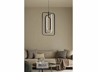 Led hanglamp - 5835/3 - 45w - zwart - in hoogte verstelbaar - rechthoekig design - afbeelding 3 van  4