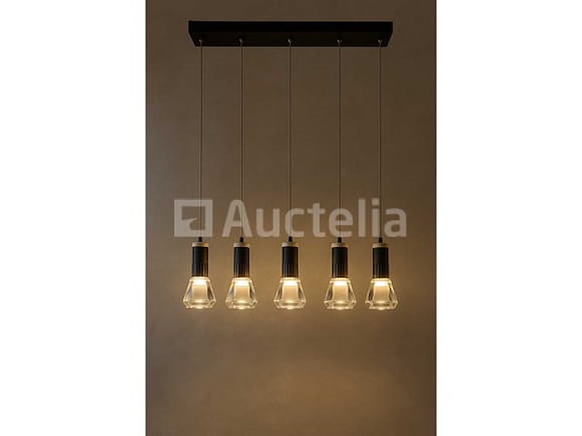 Led hanglamp - b029/5 - 3000k - warm wit - 600 mm - in hoogte verstelbaar - zilver - afbeelding 2 van  4