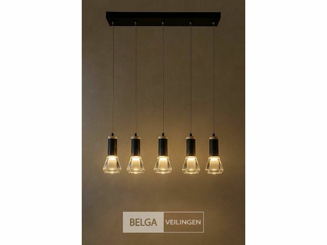 Led hanglamp - b029/5 - 3000k - warm wit - 600 mm - in hoogte verstelbaar - zilver - afbeelding 3 van  5