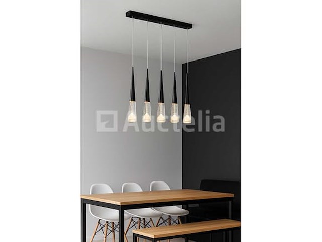 Led hanglamp - b043/5 - 3000k - warm wit - 600 mm - in hoogte verstelbaar - zilver - afbeelding 1 van  4