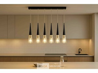 Led hanglamp - b043/5 - 3000k - warm wit - 600 mm - in hoogte verstelbaar - zilver - afbeelding 1 van  5