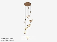 Led hanglamp - b053/6 - 3000k - warm wit - ø350 mm - in hoogte verstelbaar - zilver - afbeelding 4 van  4