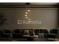 Led hanglamp - b060/6 - 3000k - warm wit - ø350 mm - in hoogte verstelbaar - zilver - afbeelding 1 van  4