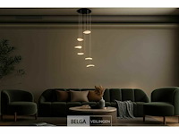 Led hanglamp - b060/6 - 3000k - warm wit - ø350 mm - in hoogte verstelbaar - zilver - afbeelding 2 van  5