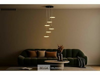 Led hanglamp - b060/6 - 3000k - warm wit - ø350 mm - in hoogte verstelbaar - zilver - afbeelding 3 van  5