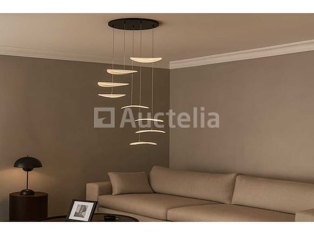 Led hanglamp - b060/8 - 3000k - warm wit - ø400 mm - in hoogte verstelbaar - zilver - afbeelding 1 van  3