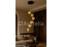 Led hanglamp - b063/6 - 3000k - warm wit - ø350 mm - in hoogte verstelbaar - zilver - afbeelding 1 van  5