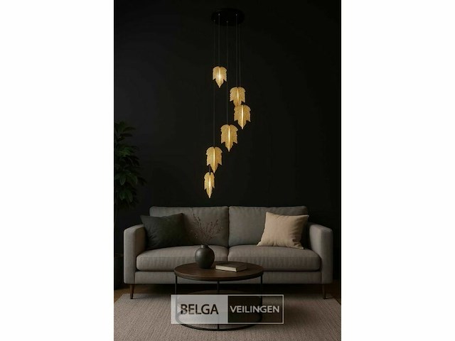 Led hanglamp - b063/6 - 3000k - warm wit - ø350 mm - in hoogte verstelbaar - zilver - afbeelding 1 van  6