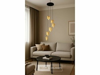 Led hanglamp - b063/6 - 3000k - warm wit - ø350 mm - in hoogte verstelbaar - zilver - afbeelding 3 van  6
