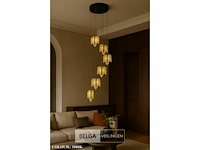 Led hanglamp - b063/6 - 3000k - warm wit - ø350 mm - in hoogte verstelbaar - zilver - afbeelding 4 van  6