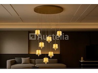 Led hanglamp - b063/8 - 3000k - warm wit - ø400 mm - in hoogte verstelbaar - zilver - afbeelding 1 van  4