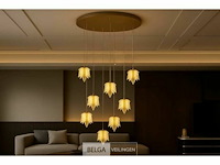 Led hanglamp - b063/8 - 3000k - warm wit - ø400 mm - in hoogte verstelbaar - zilver - afbeelding 2 van  5