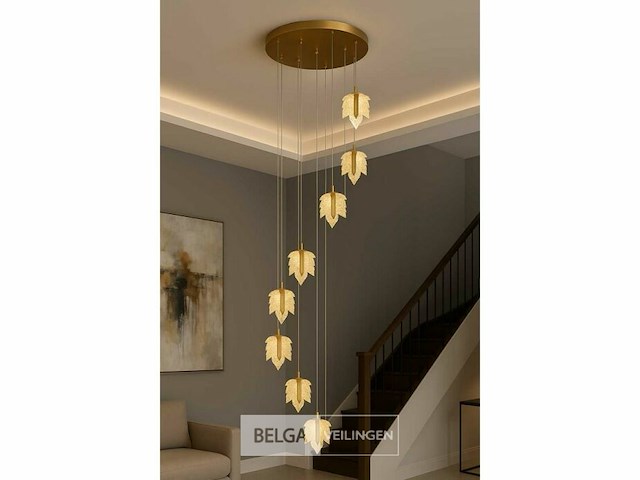 Led hanglamp - b063/8 - 3000k - warm wit - ø400 mm - in hoogte verstelbaar - zilver - afbeelding 3 van  5