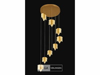 Led hanglamp - b063/8 - 3000k - warm wit - ø400 mm - in hoogte verstelbaar - zilver - afbeelding 4 van  5