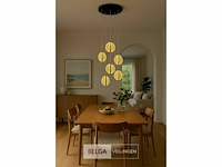 Led hanglamp - b067/5 - 3000k - warm wit - ø350 mm - in hoogte verstelbaar - zilver - afbeelding 4 van  5