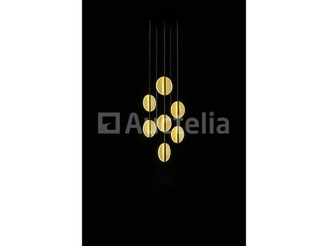 Led hanglamp - b067/7 - 3000k - warm wit - ø400 mm - in hoogte verstelbaar - zilver - afbeelding 1 van  4