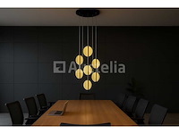 Led hanglamp - b067/7 - 3000k - warm wit - ø400 mm - in hoogte verstelbaar - zilver - afbeelding 2 van  4