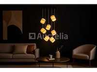 Led hanglamp - b068/7 - 3000k - warm wit - ø400 mm - in hoogte verstelbaar - zilver - afbeelding 1 van  4