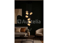 Led hanglamp - b068/7 - 3000k - warm wit - ø400 mm - in hoogte verstelbaar - zilver - afbeelding 3 van  4