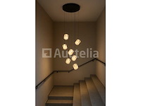 Led hanglamp - b068/7 - 3000k - warm wit - ø400 mm - in hoogte verstelbaar - zilver - afbeelding 4 van  4