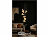 Led hanglamp - b068/7 - 3000k - warm wit - ø400 mm - in hoogte verstelbaar - zilver - afbeelding 3 van  5