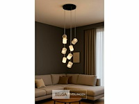 Led hanglamp - b068/7 - 3000k - warm wit - ø400 mm - in hoogte verstelbaar - zilver - afbeelding 4 van  5