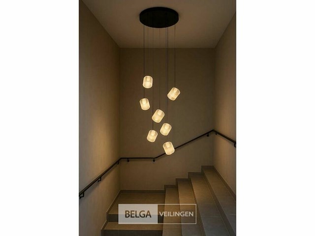 Led hanglamp - b068/7 - 3000k - warm wit - ø400 mm - in hoogte verstelbaar - zilver - afbeelding 5 van  5