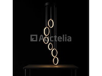 Led hanglamp - b069/6 - 3000k - warm wit - ø350 mm - in hoogte verstelbaar - zilver - afbeelding 4 van  4