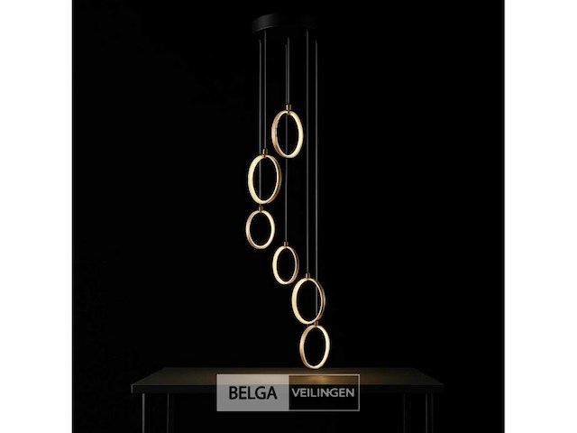 Led hanglamp - b069/6 - 3000k - warm wit - ø350 mm - in hoogte verstelbaar - zilver - afbeelding 5 van  5