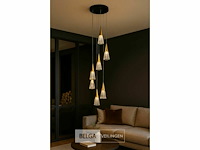 Led hanglamp - b073/6 - 3000k - warm wit - ø350 mm - in hoogte verstelbaar - zilver - afbeelding 2 van  5