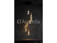 Led hanglamp - b073/8 - 3000k - warm wit - ø400 mm - in hoogte verstelbaar - zilver - afbeelding 2 van  3