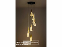 Led hanglamp - b073/8 - 3000k - warm wit - ø400 mm - in hoogte verstelbaar - zilver - afbeelding 2 van  4