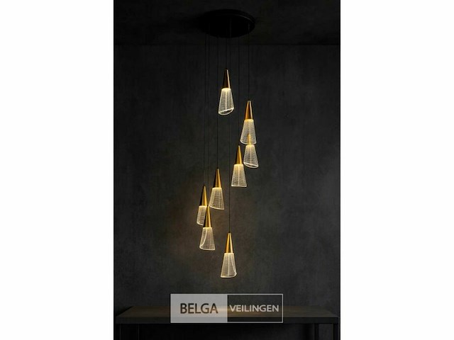 Led hanglamp - b073/8 - 3000k - warm wit - ø400 mm - in hoogte verstelbaar - zilver - afbeelding 4 van  4