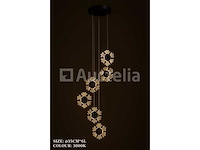 Led hanglamp - b074/6 - 3000k - warm wit - ø350 mm - in hoogte verstelbaar - zilver - afbeelding 4 van  4