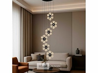 Led hanglamp - b074/6 - 3000k - warm wit - ø350 mm - in hoogte verstelbaar - zilver - afbeelding 1 van  5