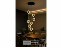 Led hanglamp - b074/6 - 3000k - warm wit - ø350 mm - in hoogte verstelbaar - zilver - afbeelding 3 van  5
