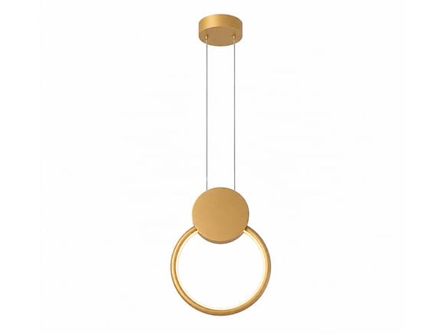 Led hanglamp 11w – 4000k neutraal wit - goud – ip20 – forever - afbeelding 1 van  5
