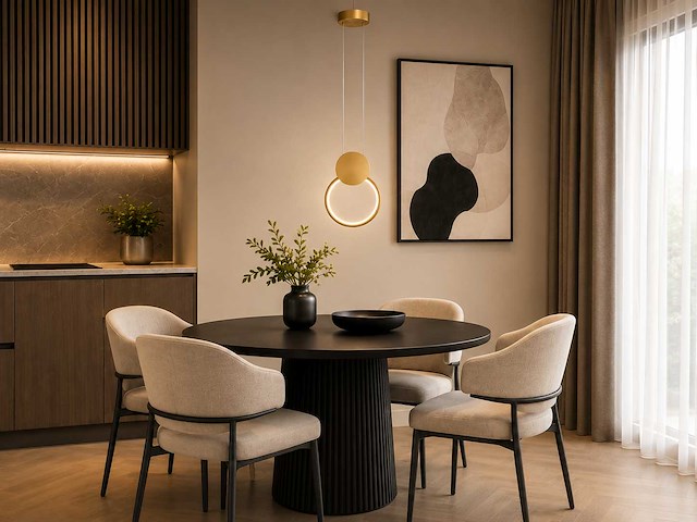 Led hanglamp 11w – 4000k neutraal wit - goud – ip20 – forever - afbeelding 3 van  5