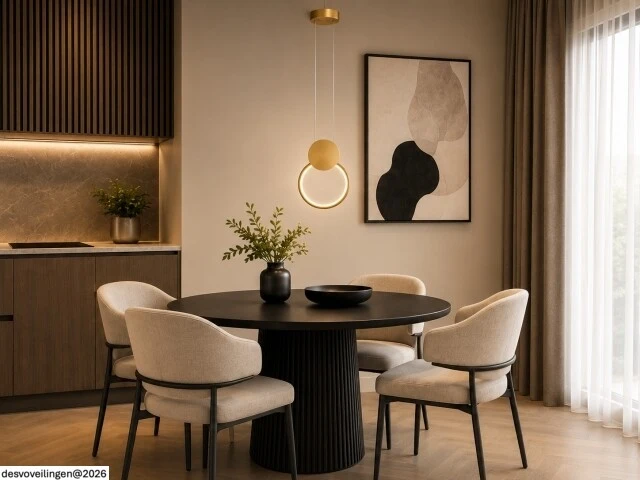 Led hanglamp 11w – 4000k neutraal wit - goud – ip20 – forever - afbeelding 4 van  6