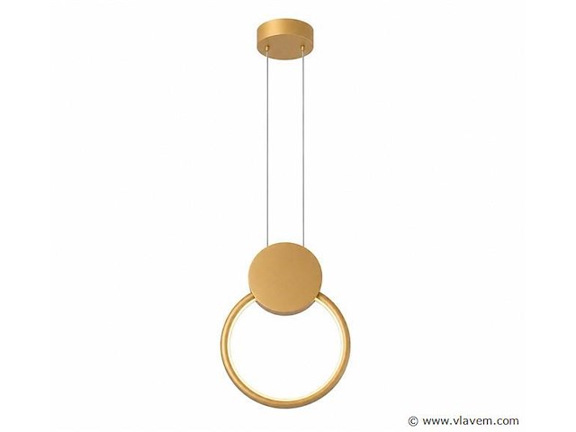 Led hanglamp 11w – 4000k neutraal wit - goud – ip20 – forever - afbeelding 2 van  5