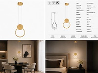 Led hanglamp 11w – 4000k neutraal wit - goud – ip20 – forever - afbeelding 5 van  5