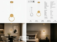 Led hanglamp 11w – 4000k neutraal wit - goud – ip20 – forever - afbeelding 6 van  6