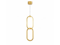 Led hanglamp 12w – 4000k neutraal wit - goud – ip20 – santana - afbeelding 2 van  5
