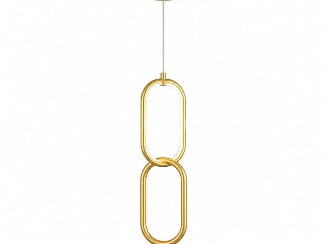Led hanglamp 12w – 4000k neutraal wit - goud – ip20 – santana - afbeelding 2 van  5