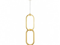 Led hanglamp 12w – 4000k neutraal wit - goud – ip20 – santana - afbeelding 2 van  5